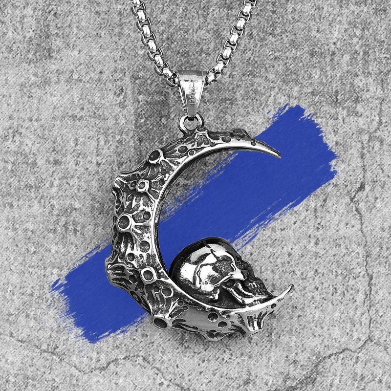 Chains Moon Skull Stainless Steel Men Necklaces Pendants Chain Gothic Punk Unique For Boyfriend Male Jewelry Creativity Gift WholesaleChains
Chains Moon Skull Stainless Steel Men Necklaces Pendants Chain Gothic Punk Unique For Boyfriend Male Jewelry Creativity Gift WholesaleChains