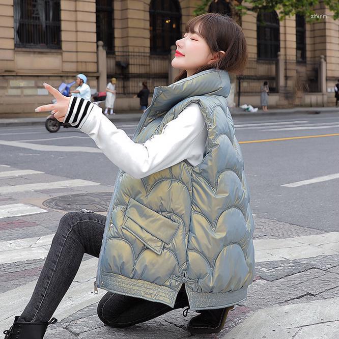 Women's Vests 2023 Autumn Winter Korean Loose Women's Vest Down Cotton Bright Fabric Wearing Warm Girl Outdoor Student Blue, Black
Women's Vests 2023 Autumn Winter Korean Loose Women's Vest Down Cotton Bright Fabric Wearing Warm Girl Outdoor Student Blue, Black