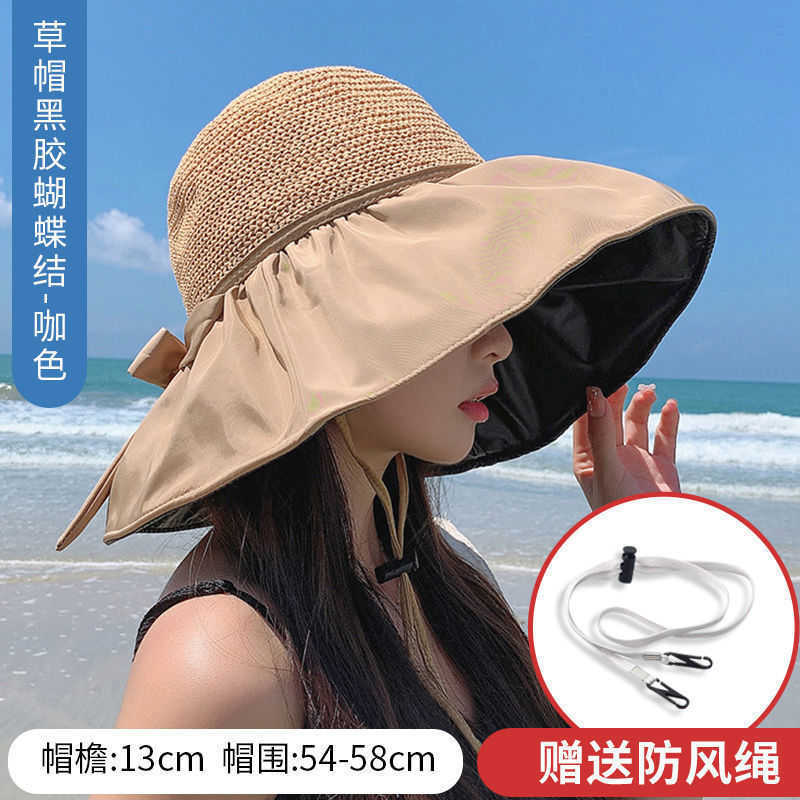 Summer Hats Caps Men's Women's New sunshade hat Women's summer black plastic bow hollow large eave sunscreen hat Sun fisherman hat, 004
Summer Hats Caps Men's Women's New sunshade hat Women's summer black plastic bow hollow large eave sunscreen hat Sun fisherman hat, 004