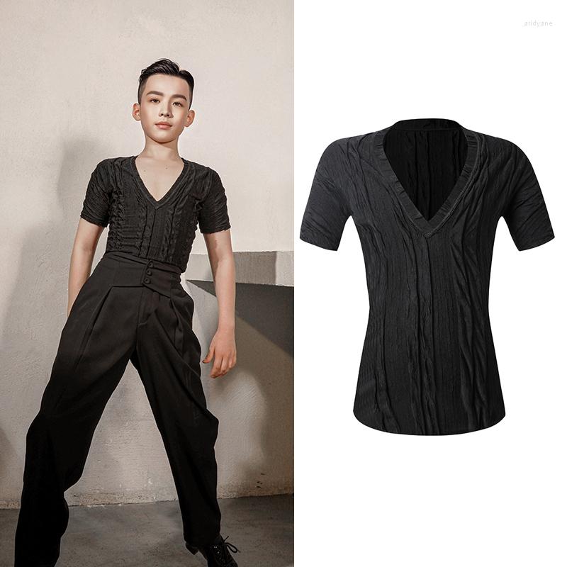 Stage Wear 2023 Latin Dance Tops For Boys V-Neck Short Sleeved Shirts Kids Chacha Samba Tango Dress Practice Clothes DQS9521, Picture shown
Stage Wear 2023 Latin Dance Tops For Boys V-Neck Short Sleeved Shirts Kids Chacha Samba Tango Dress Practice Clothes DQS9521, Picture shown