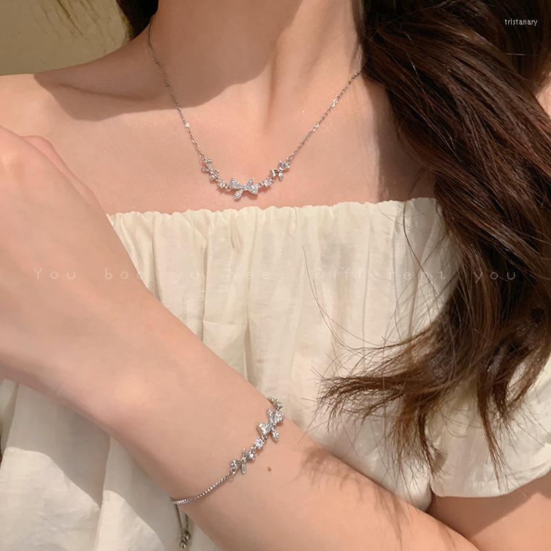 Necklace Earrings Set Trendy Cubic Zirconia Bowknot Bracelet Women's Exquisite Necklaces Chic Bracelets Delicate Neck Chain, Picture shown
Necklace Earrings Set Trendy Cubic Zirconia Bowknot Bracelet Women's Exquisite Necklaces Chic Bracelets Delicate Neck Chain, Picture shown