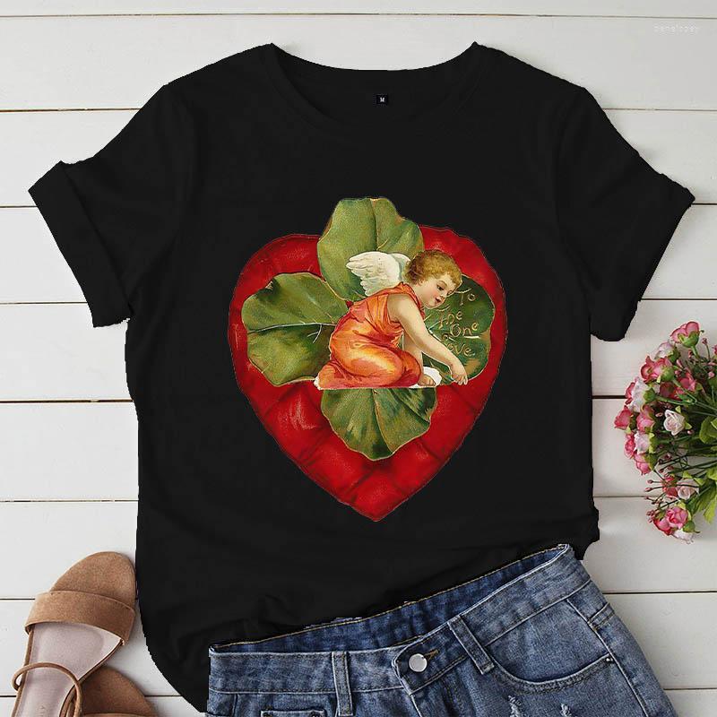 Women's T Shirts Fashion Women Shirt Cupid Love Print Casual 90s Summer Clothes Ladies Tee Short Sleeve Black Kawaii Female TShirt Tops, Black-2633
Women's T Shirts Fashion Women Shirt Cupid Love Print Casual 90s Summer Clothes Ladies Tee Short Sleeve Black Kawaii Female TShirt Tops, Black-2633