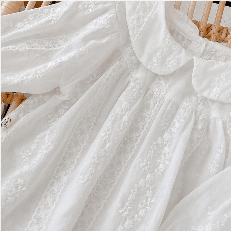 Kids Shirts born Baby Girl Princess Lace Doll Collar Infant Toddler Child Cotton Long Sleeve Girl Top Spring Autumn Summer Baby Clothes 230317