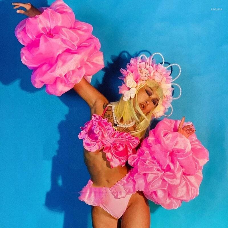 Stage Wear Nightclub Singer Gogo Valentine's Day Bar Party Show Performance Costume Pink Blue Flower Bikini Outfit
Stage Wear Nightclub Singer Gogo Valentine's Day Bar Party Show Performance Costume Pink Blue Flower Bikini Outfit
