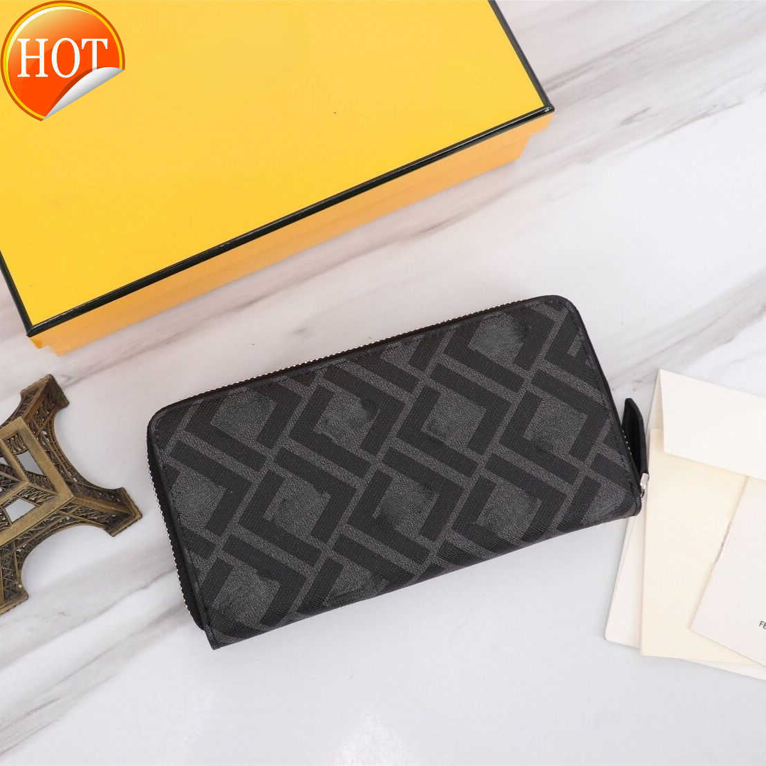 Luxury Designer Bags Change Purse Card pack Handbag Long Wallet Men's Korean Fashion Large Capacity Small Handbags Printed Letter Zipper Factory Direct Sale, Brown
Luxury Designer Bags Change Purse Card pack Handbag Long Wallet Men's Korean Fashion Large Capacity Small Handbags Printed Letter Zipper Factory Direct Sale, Brown