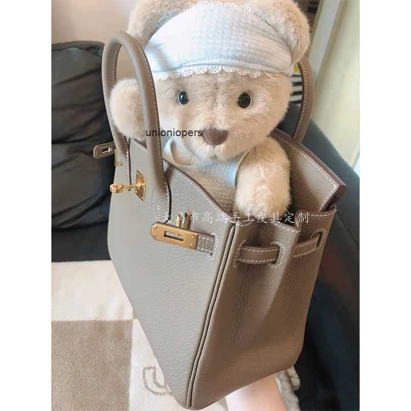 Designers Handbags Birkin Designer Bags All Handmade Women's Leather Litchi Toto Calf Bk30cm Elephant Grey Portable Large Capacity Ayw, 25cm gold buckle (note color of order)
Designers Handbags Birkin Designer Bags All Handmade Women's Leather Litchi Toto Calf Bk30cm Elephant Grey Portable Large Capacity Ayw, 25cm gold buckle (note color of order)