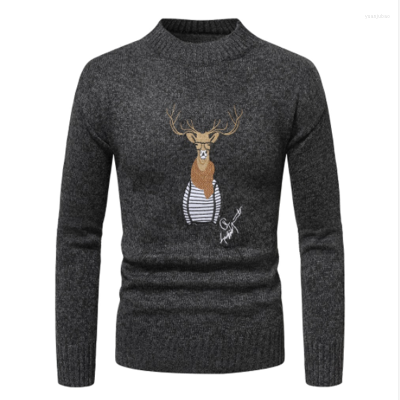 Men's Sweaters Men's Tights Fashion Brand Knit Pullover Half Turtleneck Autumn/winter Warm Deer Embroidered Christmas Sweater Casual, Brown
Men's Sweaters Men's Tights Fashion Brand Knit Pullover Half Turtleneck Autumn/winter Warm Deer Embroidered Christmas Sweater Casual, Brown