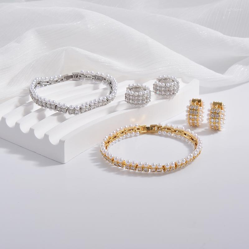 Necklace Earrings Set HECHENG Novel Pearl Bracelet For Women Shiny Zircon Fashion Dinner Elegant Jewelry Wholesale, Picture shown
Necklace Earrings Set HECHENG Novel Pearl Bracelet For Women Shiny Zircon Fashion Dinner Elegant Jewelry Wholesale, Picture shown