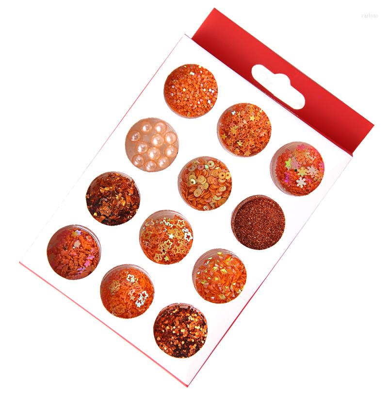 Nail Art Decorations 12 Colors/ Cans/ Lot Orange Series Beads Paillepearl For 3D/UV Gel Salon Decoration
Nail Art Decorations 12 Colors/ Cans/ Lot Orange Series Beads Paillepearl For 3D/UV Gel Salon Decoration