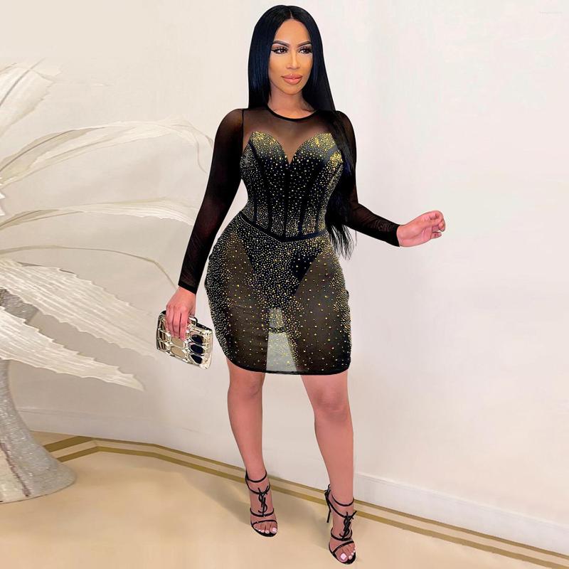 Casual Dresses Sexy European Rhinestone Slim Dress Women Fashion Mesh See Through Night Club Ladies Bodycon With Underwear, Gold
Casual Dresses Sexy European Rhinestone Slim Dress Women Fashion Mesh See Through Night Club Ladies Bodycon With Underwear, Gold
