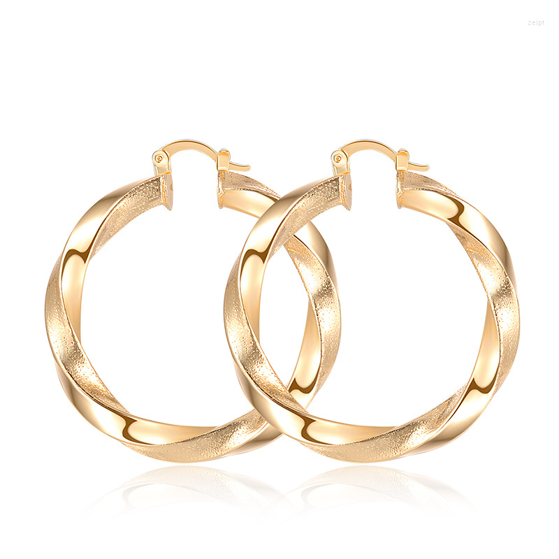 Hoop Earrings Gold Color For Fashion Women Jewelry Wedding Gift 50mm Twist Round Female 2023
Hoop Earrings Gold Color For Fashion Women Jewelry Wedding Gift 50mm Twist Round Female 2023