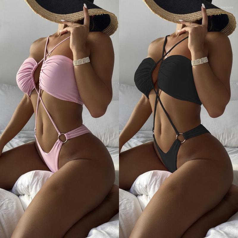 Women' Swimwear 2023 Sexy High Cut Out Halter Female One Piece Swimsuit Women Cross Bandage Plus Size Bathing Suit Beachwear Swim Lady, Pink
Women' Swimwear 2023 Sexy High Cut Out Halter Female One Piece Swimsuit Women Cross Bandage Plus Size Bathing Suit Beachwear Swim Lady, Pink