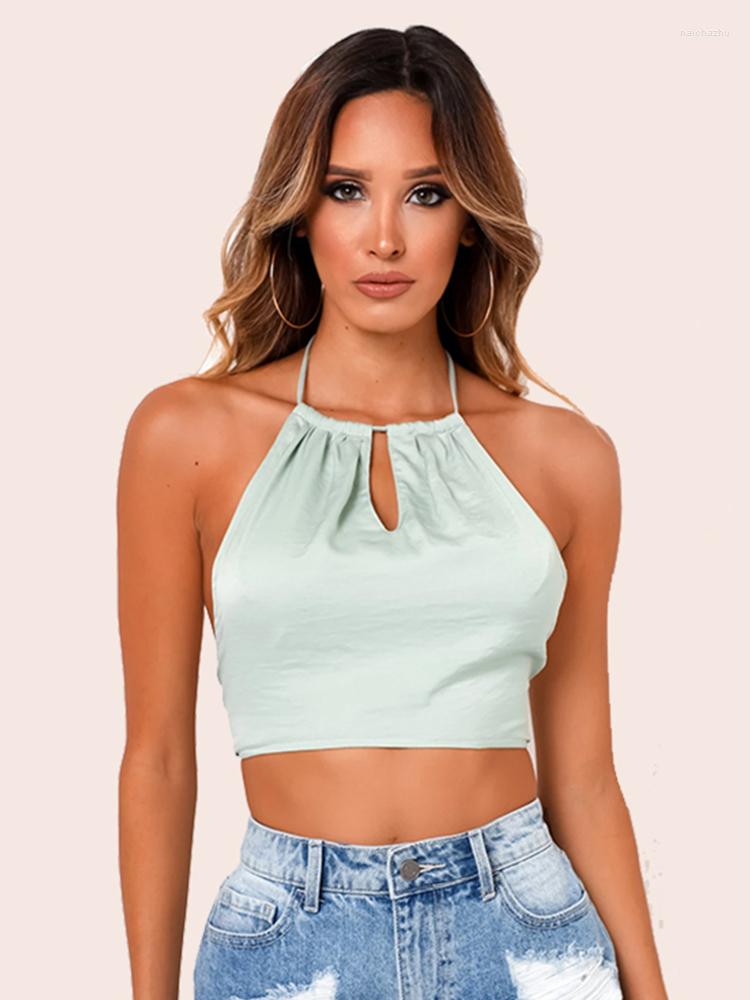 Women' Tanks Women Fashion Satin Backless Crop Tops Sleeveless Halter Bandage Bow Tie Up Camis Sexy Cute Solid Color Corset Streetwear, Green
Women' Tanks Women Fashion Satin Backless Crop Tops Sleeveless Halter Bandage Bow Tie Up Camis Sexy Cute Solid Color Corset Streetwear, Green