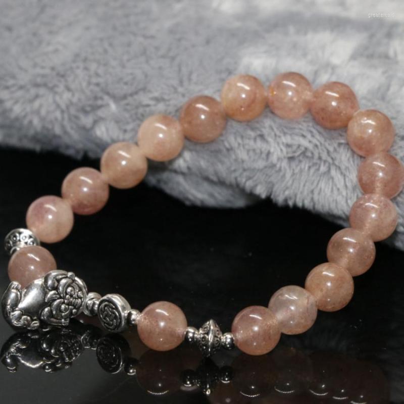 Strand Original Design Luxury 8mm Natural Strawberry Crystal Quartz Round Beads Bracelet For Women Elegant Jewelry 7.5inch B2004
Strand Original Design Luxury 8mm Natural Strawberry Crystal Quartz Round Beads Bracelet For Women Elegant Jewelry 7.5inch B2004