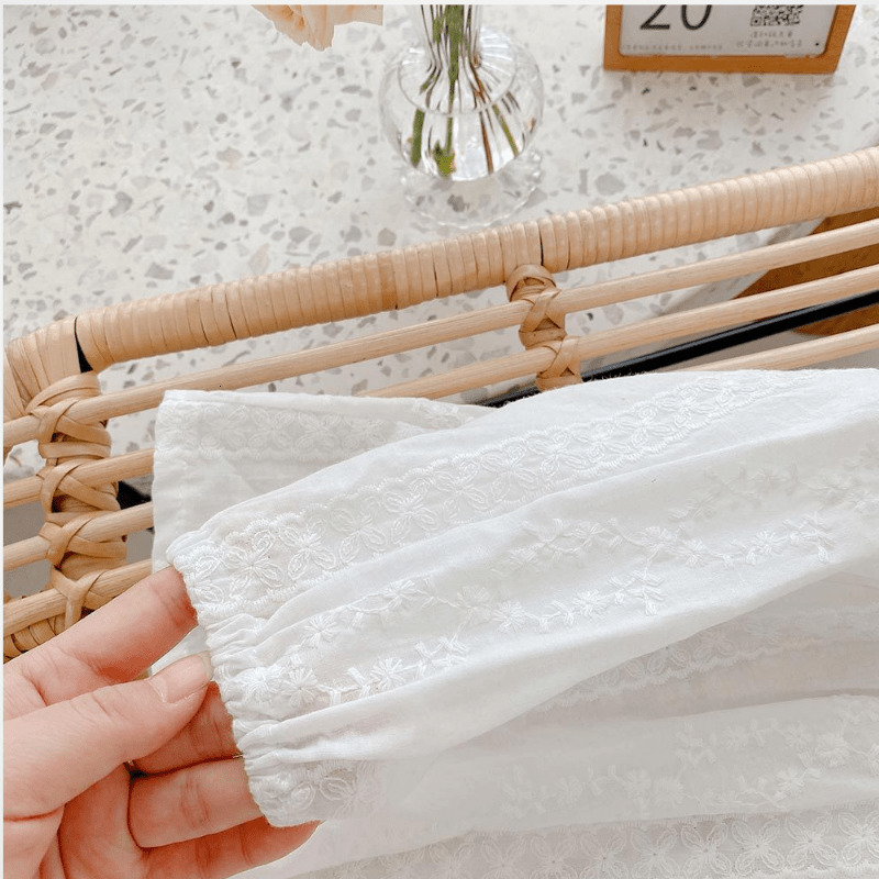 Kids Shirts born Baby Girl Princess Lace Doll Collar Infant Toddler Child Cotton Long Sleeve Girl Top Spring Autumn Summer Baby Clothes 230317