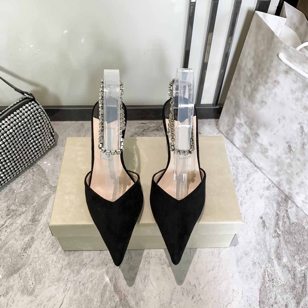 Summer Sandals Designer Women High heeled Party Shoes Rhinestone Chain Pointed Closed Toe, Khaki
Summer Sandals Designer Women High heeled Party Shoes Rhinestone Chain Pointed Closed Toe, Khaki