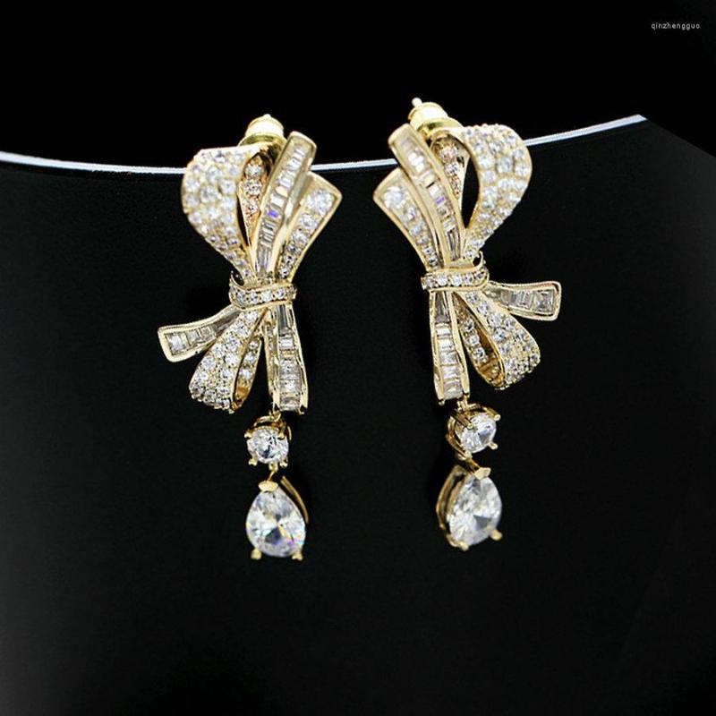 Dangle Earrings 1 Pair Clear CZ Bowknot Drop Trendy Water Tassel Women Party Accessory Gift 
Dangle Earrings 1 Pair Clear CZ Bowknot Drop Trendy Water Tassel Women Party Accessory Gift