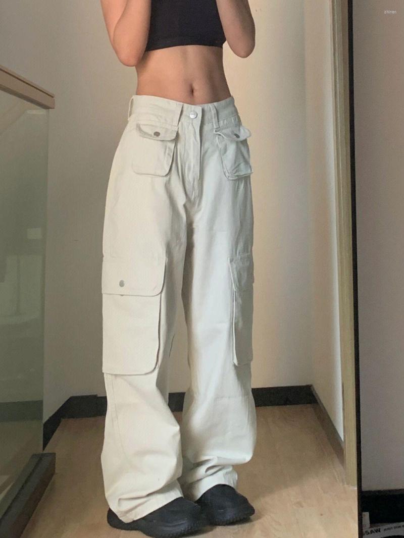 Women' Pants Womens Vintage Multi-pockets Cargo Low Waist Wide Leg Straight Jeans Baggy Casual Men' Fashion Hip Hop Streetwear
Women' Pants Womens Vintage Multi-pockets Cargo Low Waist Wide Leg Straight Jeans Baggy Casual Men' Fashion Hip Hop Streetwear