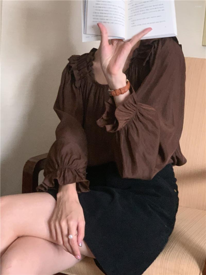 Women's Blouses Women Blouse Female Shirt Summer Womens Spring Maxi Blusas Casual Elegant Vintage Long Sleeve Cotton Oversize Loose, Coffee
Women's Blouses Women Blouse Female Shirt Summer Womens Spring Maxi Blusas Casual Elegant Vintage Long Sleeve Cotton Oversize Loose, Coffee
