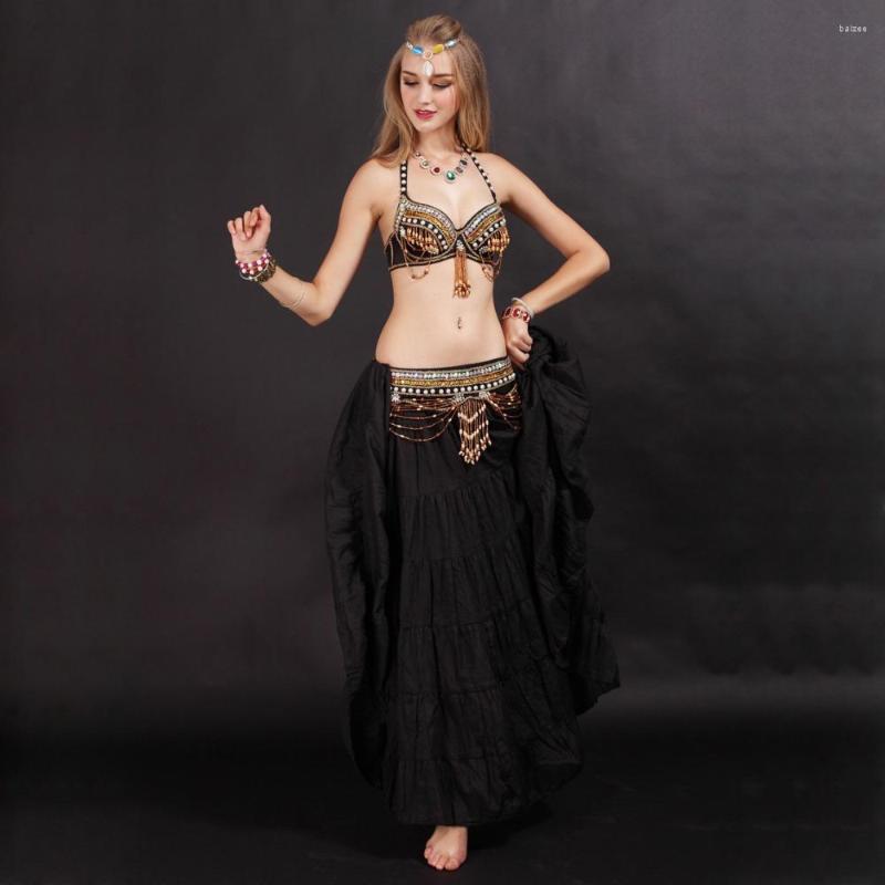 Stage Wear Performance Tribal Belly Dance Clothes For Women 3 Pieces Outfit Set Antique Bronze Beads Bra Belt Skirts Gypsy Costumes, Gold 3pcs
Stage Wear Performance Tribal Belly Dance Clothes For Women 3 Pieces Outfit Set Antique Bronze Beads Bra Belt Skirts Gypsy Costumes, Gold 3pcs