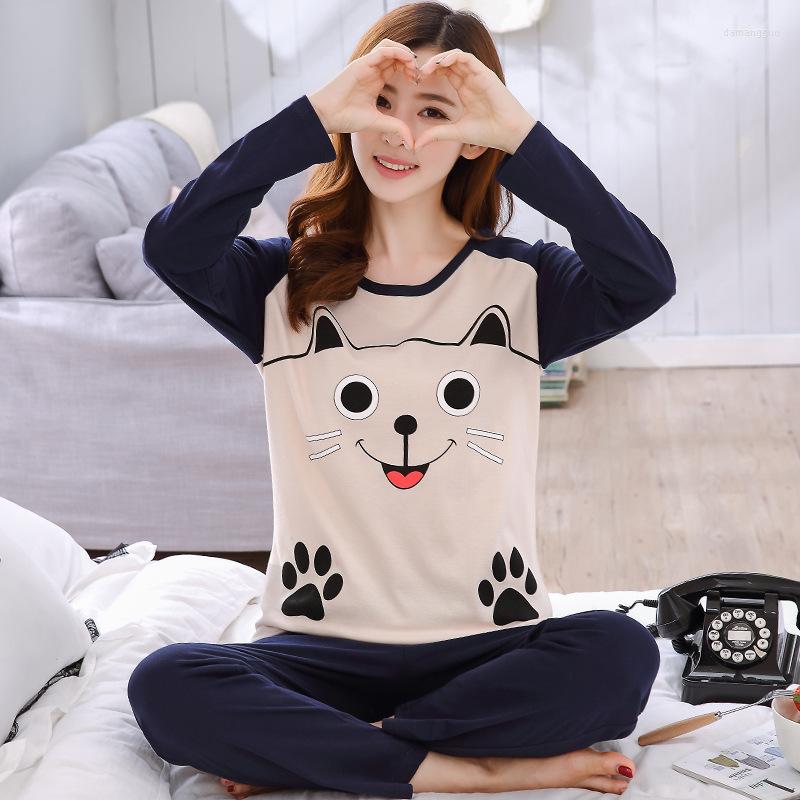 Women's Sleepwear Spring Autumn Women Pajamas Suit Cartoon Panda Printed Long-sleeved Trousers Women's Pajama
Women's Sleepwear Spring Autumn Women Pajamas Suit Cartoon Panda Printed Long-sleeved Trousers Women's Pajama