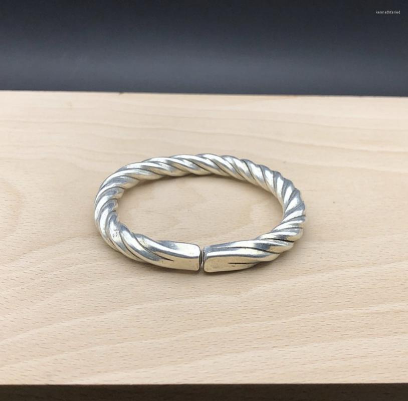Bangle Pure Handmade Miao Silver Mahua Bracelet Fashionable And Versatile Plain 
Bangle Pure Handmade Miao Silver Mahua Bracelet Fashionable And Versatile Plain