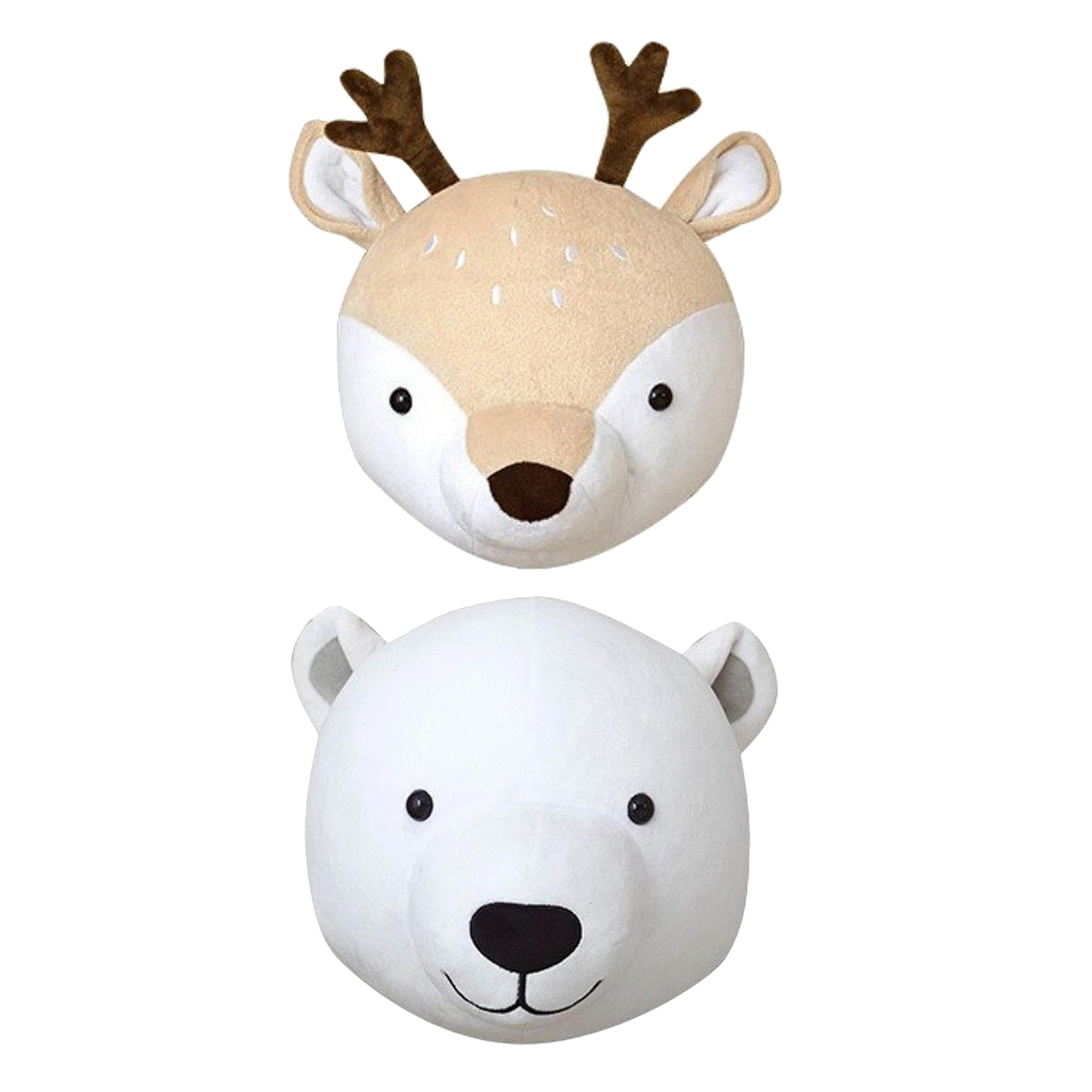 Wall Decor Jungle Safari Animals Head Wall Mount Decoration Bear / Deer Head Wall Ornaments Wall Hanging Mount Plush Pe 230317