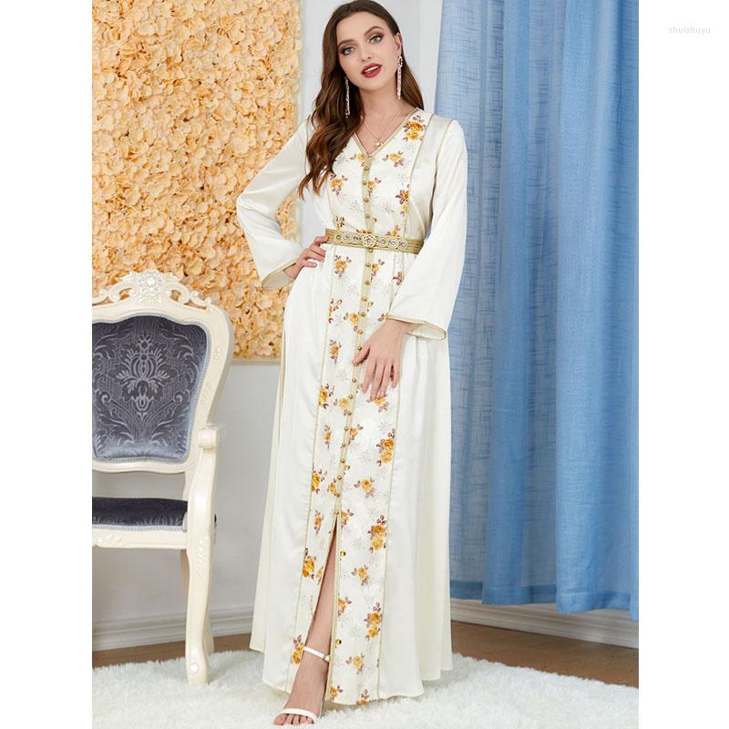 Casual Dresses Muslim Clothes Women Long Sleeve V Neck Flower Printed Loose Abaya Dubai Islamic Turkey Prayer Dress, Black
Casual Dresses Muslim Clothes Women Long Sleeve V Neck Flower Printed Loose Abaya Dubai Islamic Turkey Prayer Dress, Black