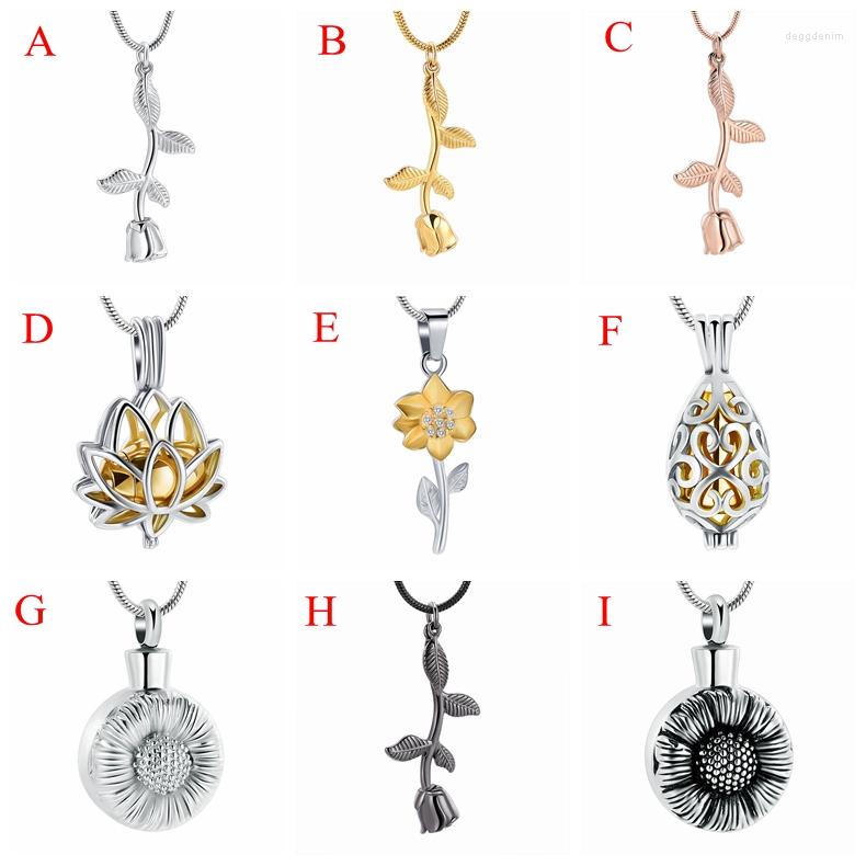 Pendant Necklaces LKJ001 Est Flower Cremation Jewelry Fashion Design Memorial Urn Necklace For Women Gift Stainless Steel
Pendant Necklaces LKJ001 Est Flower Cremation Jewelry Fashion Design Memorial Urn Necklace For Women Gift Stainless Steel