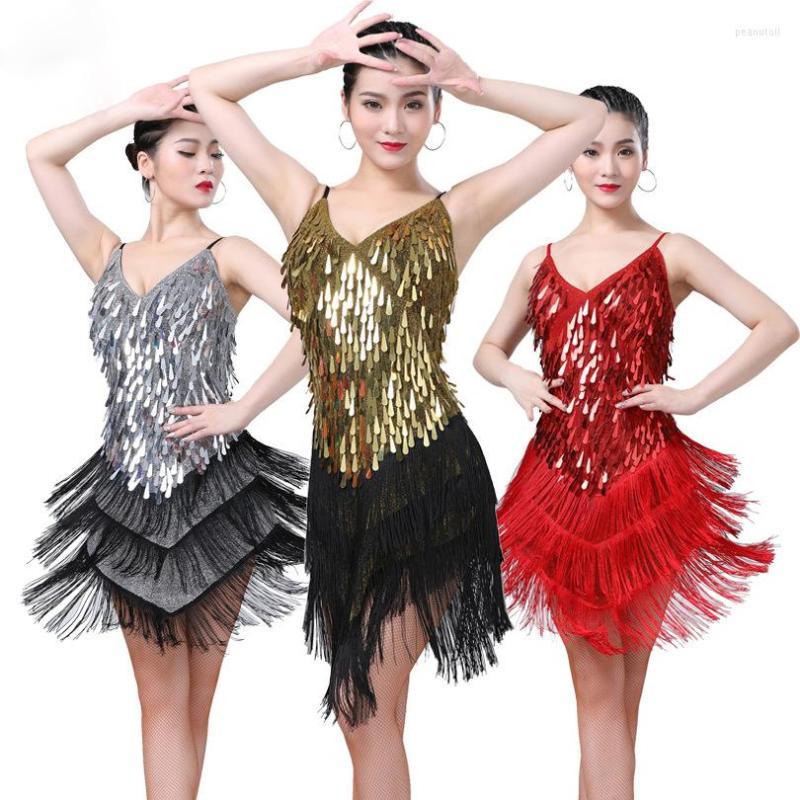 Stage Wear Performance Women Dance Clothes Salsa Braces Dress V-neck Competition Costume Set Ballroom Sequins Fringes Girls Latin Dresses, White
Stage Wear Performance Women Dance Clothes Salsa Braces Dress V-neck Competition Costume Set Ballroom Sequins Fringes Girls Latin Dresses, White