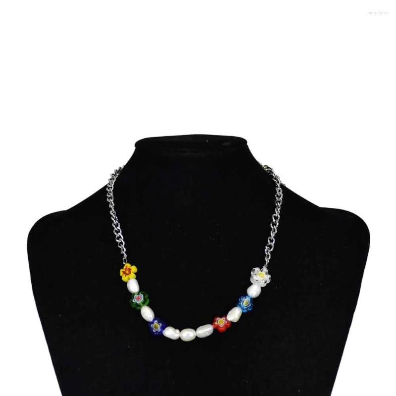 Choker Natural Pearl Colorful Flower Beaded Cartoon Statement Necklace For Women Girls Trend Y2K Cute Beach Party Jewelry Gifts 
Choker Natural Pearl Colorful Flower Beaded Cartoon Statement Necklace For Women Girls Trend Y2K Cute Beach Party Jewelry Gifts
