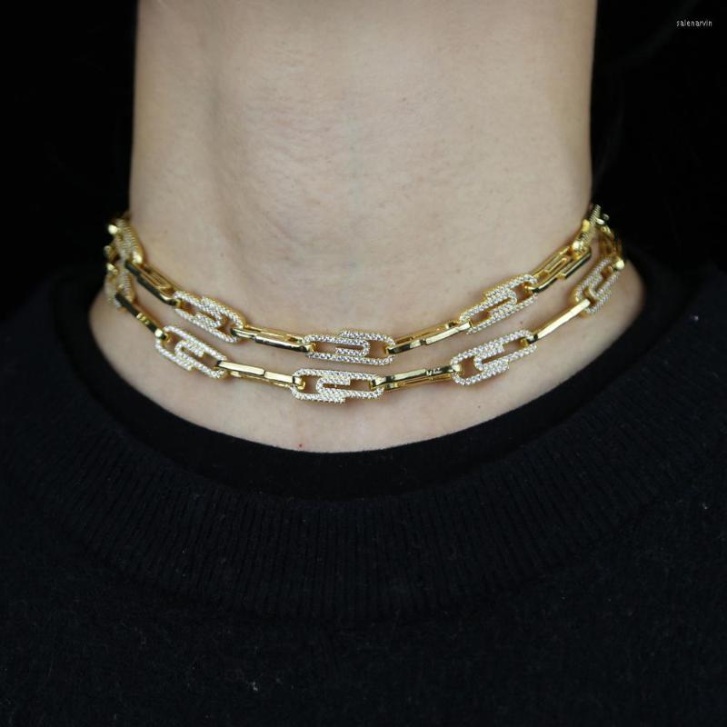 Chains Gothic Punk Safety Pin Chain Necklace For Women 5a CZ Micro Pave Charm Chocker Zirconia Statement Hip Hop Jewelry Gifts
Chains Gothic Punk Safety Pin Chain Necklace For Women 5a CZ Micro Pave Charm Chocker Zirconia Statement Hip Hop Jewelry Gifts
