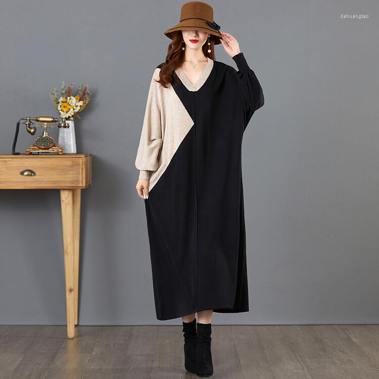 Casual Dresses Women Knitted Long Dress 2023 Autumn Winter Lady Elegant Sweater V-neck Loose, Black
Casual Dresses Women Knitted Long Dress 2023 Autumn Winter Lady Elegant Sweater V-neck Loose, Black