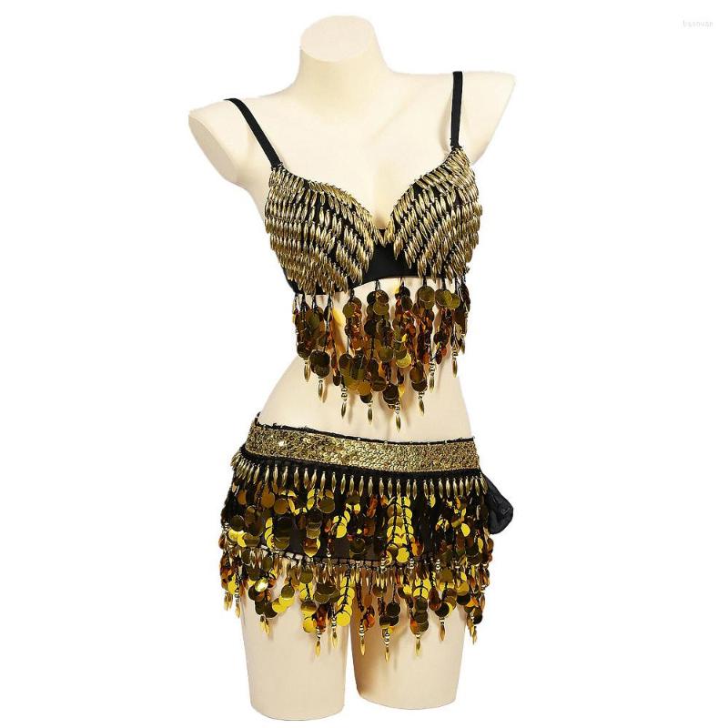 Stage Wear Girls Belly Dance Clothes Nightclub Party Outfit Coins Hip Scarf Beads Costume Set 3PCS DJ Sexy Bras, Gold
Stage Wear Girls Belly Dance Clothes Nightclub Party Outfit Coins Hip Scarf Beads Costume Set 3PCS DJ Sexy Bras, Gold