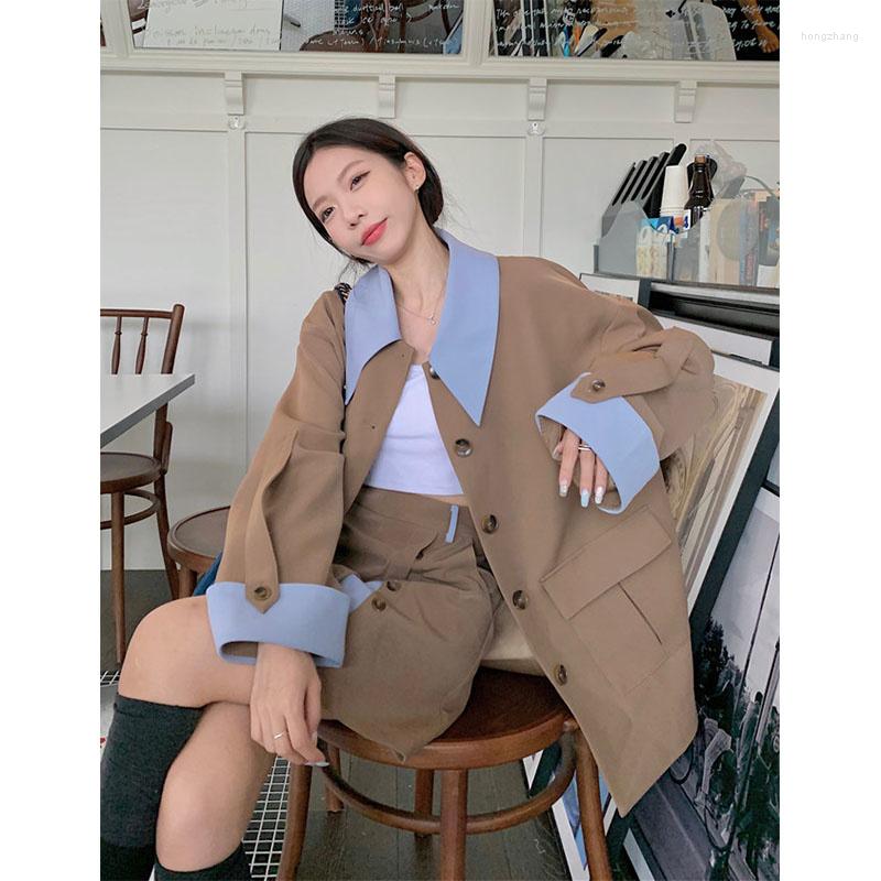 Women' Suits Lapel Long Sleeve Blazers Coat High Waist Skirt For Women Spring Autumn Coats 2023 Fashion Two-piece Set Woman Clothes, Khaki skirt
Women' Suits Lapel Long Sleeve Blazers Coat High Waist Skirt For Women Spring Autumn Coats 2023 Fashion Two-piece Set Woman Clothes, Khaki skirt
