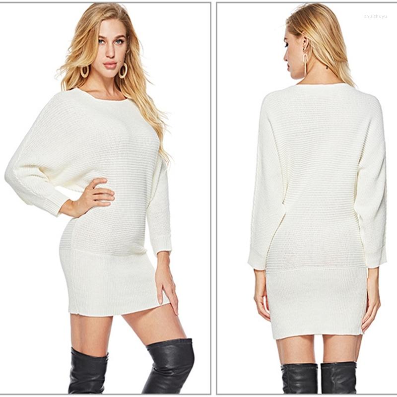 Casual Dresses Women Solid Color Sweater Dress Long Bat Sleeve Bodycon Sexy Knitted Female Fashion Wear Autumn Shopping Party, Red
Casual Dresses Women Solid Color Sweater Dress Long Bat Sleeve Bodycon Sexy Knitted Female Fashion Wear Autumn Shopping Party, Red