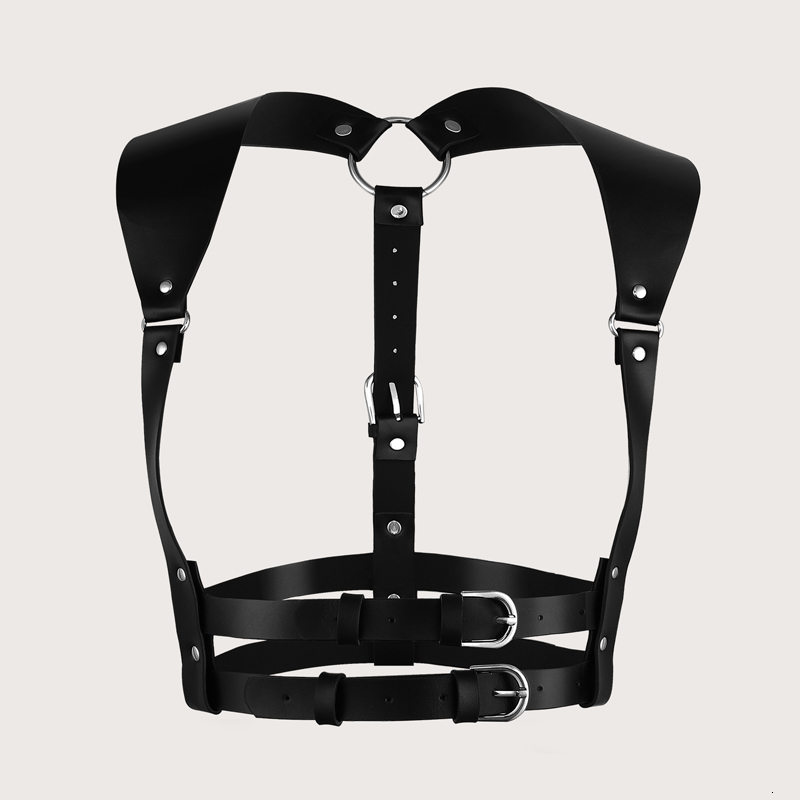 Suspenders Women Leather Harness Belt Strap Girdle Sexy Lady Handmade Belt Decorative Shirt Dress Smooth Buckle Vest Harness For Female 230316