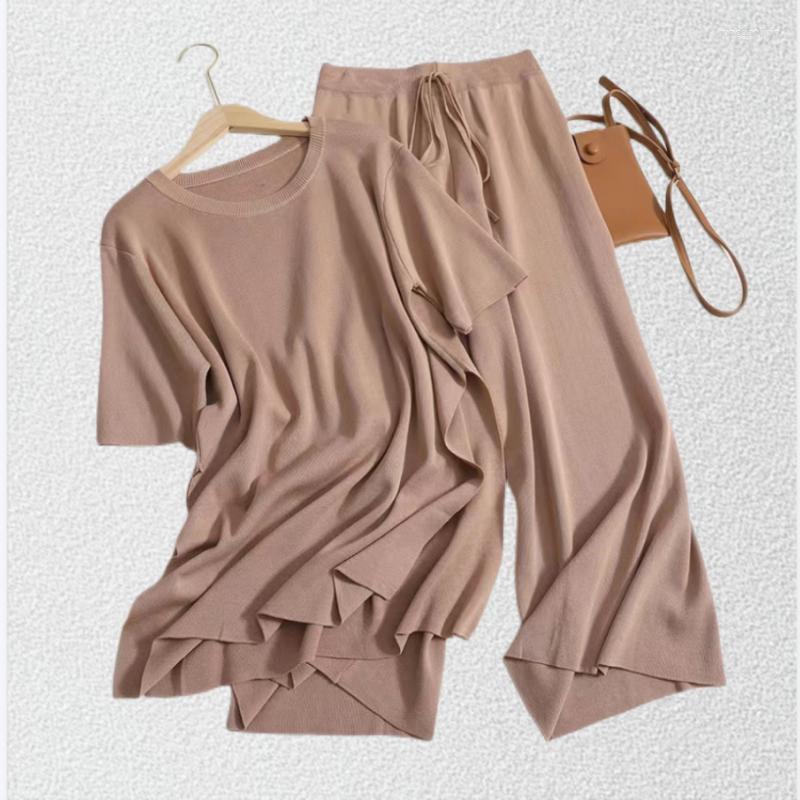 Women' Two Piece Pants In Matching Pant Sets Knit 2 Womens Outfits Summer 2023 Fashion Loose High Waist Straight Conjuntos De Calcas, Apricot
Women' Two Piece Pants In Matching Pant Sets Knit 2 Womens Outfits Summer 2023 Fashion Loose High Waist Straight Conjuntos De Calcas, Apricot