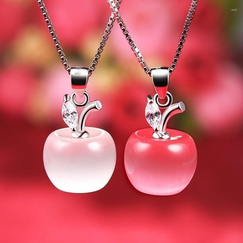 Pendant Necklaces Cute Women White/Pink Opal Apple Chain Jewelry
Pendant Necklaces Cute Women White/Pink Opal Apple Chain Jewelry