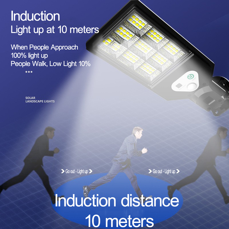 Powerful Solar Street Light Outdoor Lamps Powered Sunlight Wall Waterproof PIR Motion Sensor Lights Gardens crestech