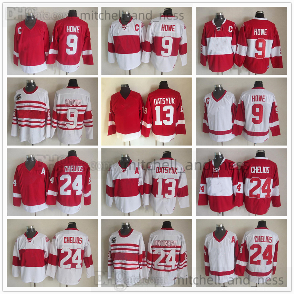 Movie Vintage Hockey Jersey Retro CCM Embroidery 9 Gordie Howe Jersey 24 Chris Chelios 13 Pavel Datsyuk Jerseys, Aspicture (with team name)
Movie Vintage Hockey Jersey Retro CCM Embroidery 9 Gordie Howe Jersey 24 Chris Chelios 13 Pavel Datsyuk Jerseys, Aspicture (with team name)