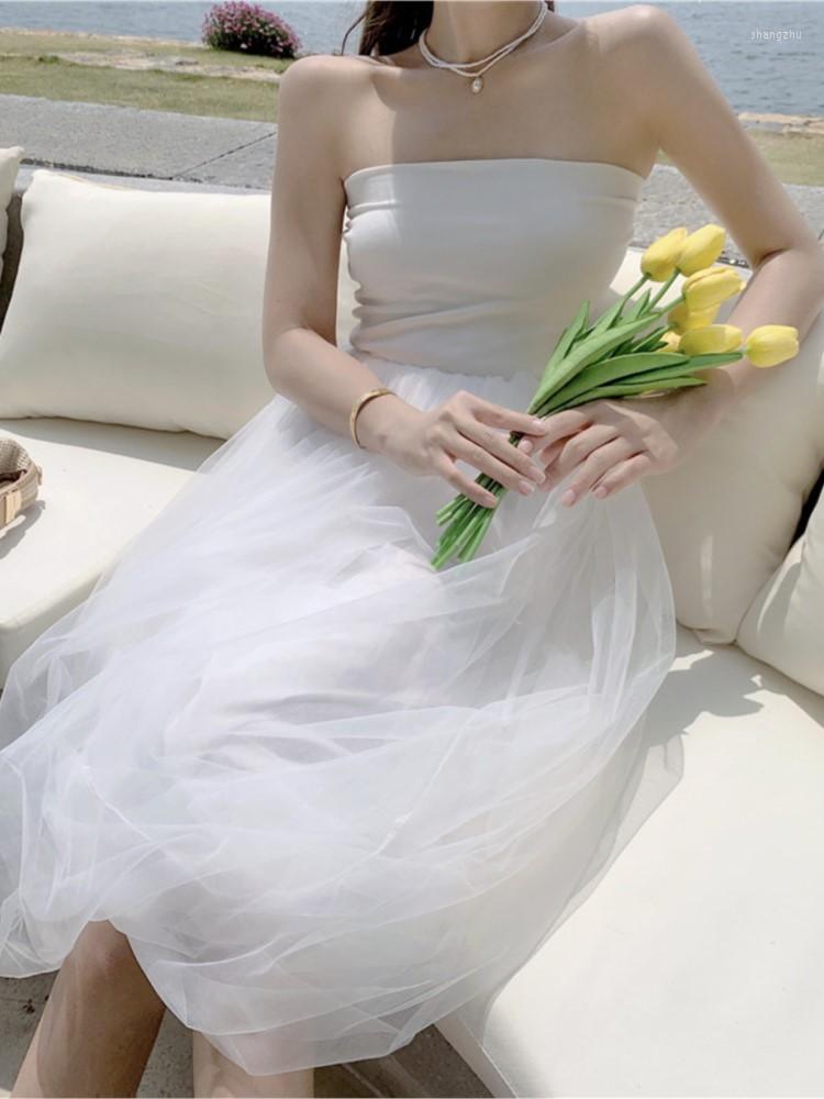 Casual Dresses Women French White Tube Top Dress Fashion Strapless Backless Summer 2023 Female Elegant Beach Wedding Long Vestidos
Casual Dresses Women French White Tube Top Dress Fashion Strapless Backless Summer 2023 Female Elegant Beach Wedding Long Vestidos