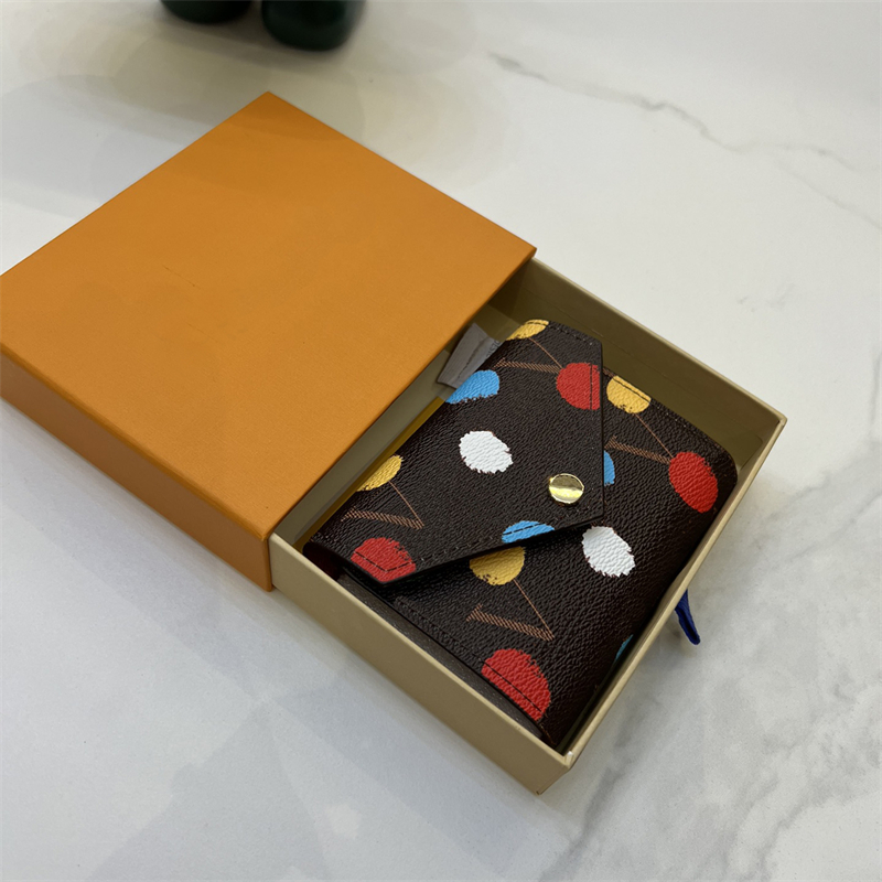 Designers Wallet Men Purse Women Artistic Poor Handwriting YK Card Holder Genuine Leather 2 Size Cover Standard Wallets, 12cm