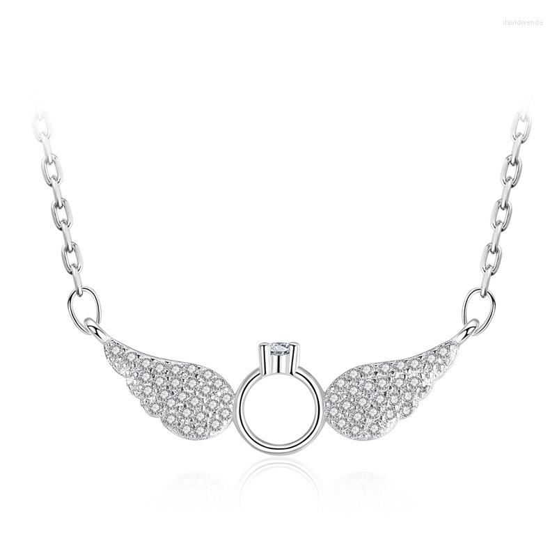 Chains S925 Silver Necklace For Women Angel Wing Girl Lady Fashion DIY Gift Jewelry 45 Cm Clear CZ
Chains S925 Silver Necklace For Women Angel Wing Girl Lady Fashion DIY Gift Jewelry 45 Cm Clear CZ