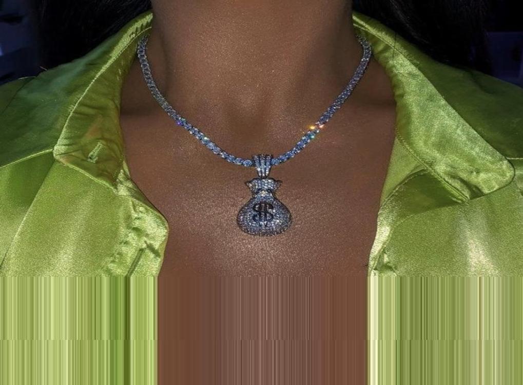 Full Micro Paved Cubic Zirconia CZ Iced Out Dollar Money Bag Pendant Hip Hop Women Necklace With Tennis Box Chain4701304
Full Micro Paved Cubic Zirconia CZ Iced Out Dollar Money Bag Pendant Hip Hop Women Necklace With Tennis Box Chain4701304