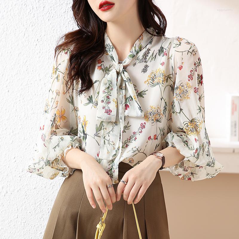 Women' Blouses Elegant Floral Printed Chiffon Blouse Women Bow Collar Office Shirt Female Loose Long Sleeve Tops Clothing 24548, Mixed
Women' Blouses Elegant Floral Printed Chiffon Blouse Women Bow Collar Office Shirt Female Loose Long Sleeve Tops Clothing 24548, Mixed