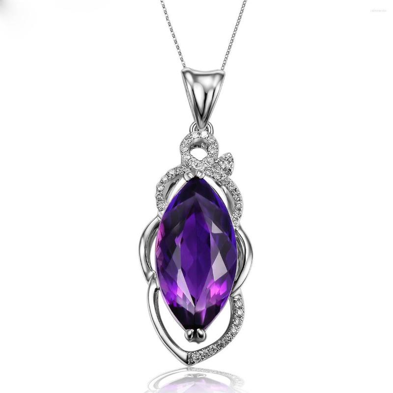Chains Elegant White Copper Plated Platinum Imitation Natural Amethyst Pendant For Women's Collarbone Chain
Chains Elegant White Copper Plated Platinum Imitation Natural Amethyst Pendant For Women's Collarbone Chain