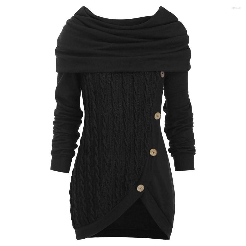 Women's Blouses Vetement Femme 2023 Women Blouse Blusas Mujer Shirt Solid Color Button Heap Collar Hooded Irregular Knitted And Tops, Black
Women's Blouses Vetement Femme 2023 Women Blouse Blusas Mujer Shirt Solid Color Button Heap Collar Hooded Irregular Knitted And Tops, Black