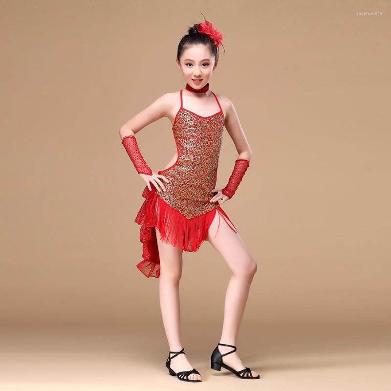 Stage Wear 5-15 Years Children Dance Outfit With Sleeves Sequins Latin Dresses For Girls Backless Fringe Ballroom Dress, Turquoise 
Stage Wear 5-15 Years Children Dance Outfit With Sleeves Sequins Latin Dresses For Girls Backless Fringe Ballroom Dress, Turquoise