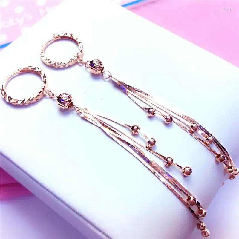 Dangle Earrings 585 Purple Gold Soft Chain Fringe Round Bead Long For Women14k Rose Elegant Luxury Engagement Dinner Jewelry
Dangle Earrings 585 Purple Gold Soft Chain Fringe Round Bead Long For Women14k Rose Elegant Luxury Engagement Dinner Jewelry